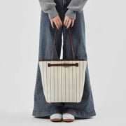 genuine leather bucket shoulder bag, view 6 - MRSLM