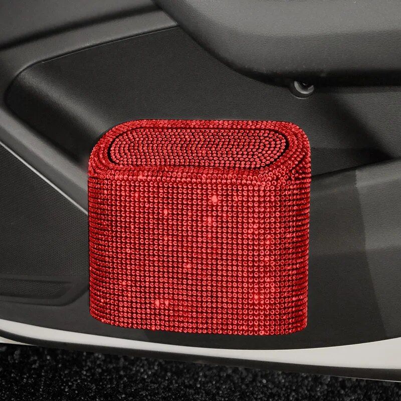 Bling Car Trash Can with Rhinestone Accents