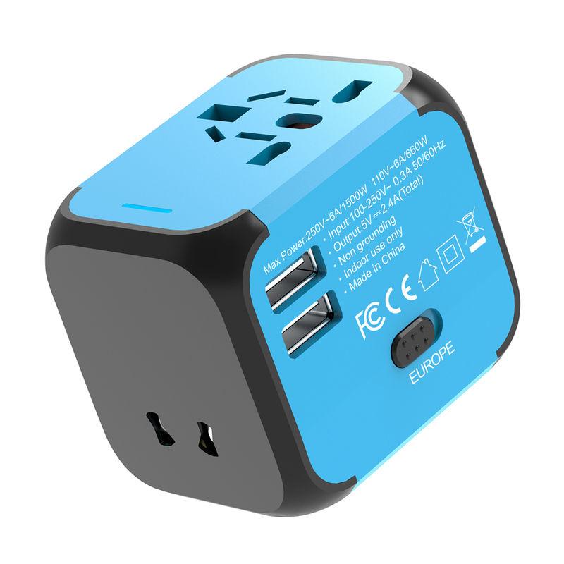 universal travel adapter with dual usb - MRSLM