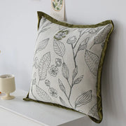 elegant green jacquard decorative pillow cover, view 4 - MRSLM