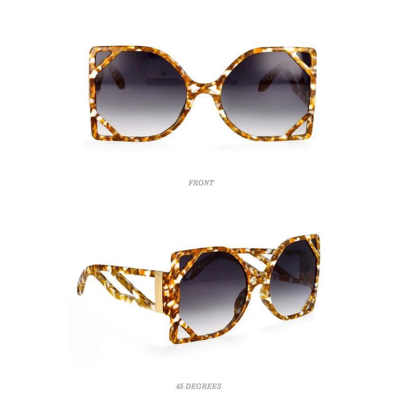 oversized square women's sunglasses, view 9 - MRSLM