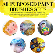 12-piece artist paint brush set, view 6 - MRSLM