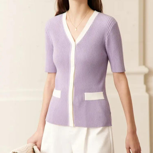 v-neck knitted cardigan - MRSLM