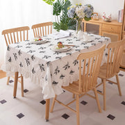 embroidered floral cotton tablecloth, view 4 - MRSLM