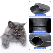 plush cat and dog bed house, view 7 - MRSLM