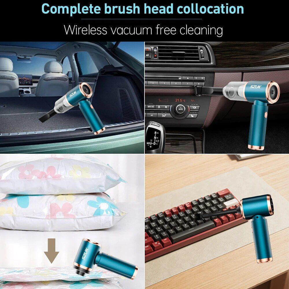 USB-Charged Handheld Car & Home Vacuum with Strong Suction