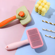 pet grooming brush with steel comb, view 10 - MRSLM