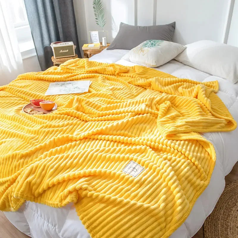 cozy coral fleece blanket, view 4 - MRSLM