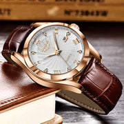 men's leather chronograph sport watch, view 12 - MRSLM
