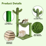 cactus cat scratching post with hammock, view 7 - MRSLM