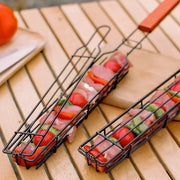 portable nonstick bbq grilling basket, view 4 - MRSLM