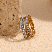 gold plated wave ring, view 9 - MRSLM