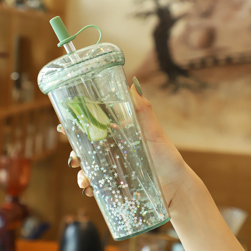 kawaii bubble tea water bottle, view 2 - MRSLM