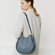 genuine leather hobo shoulder tote bag - MRSLM