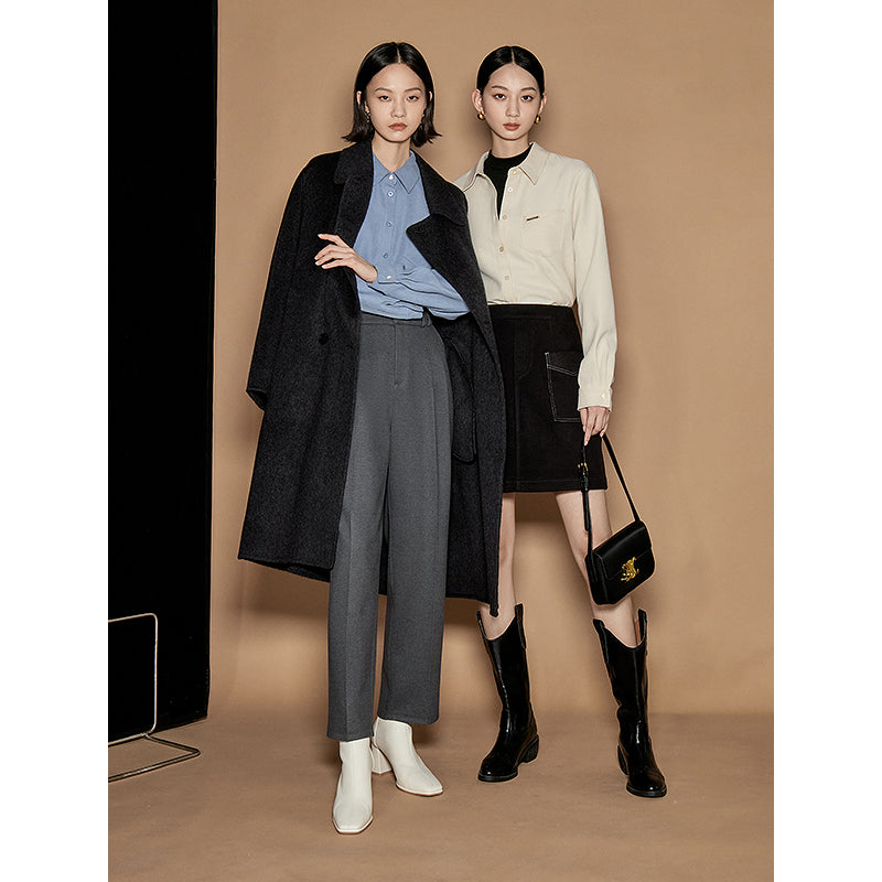 long sleeve polo neck blouse, view 9 - MRSLM