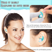 reusable silicone swimming ear plugs, view 6 - MRSLM