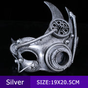 Steampunk half face mask, view 2 - MRSLM