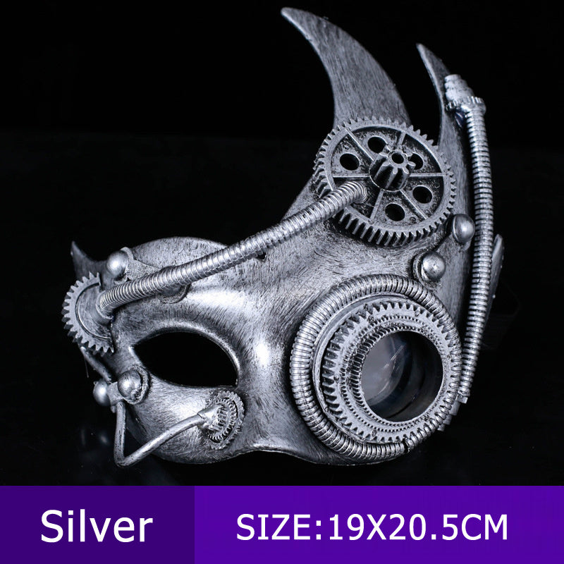 Steampunk half face mask, view 2 - MRSLM