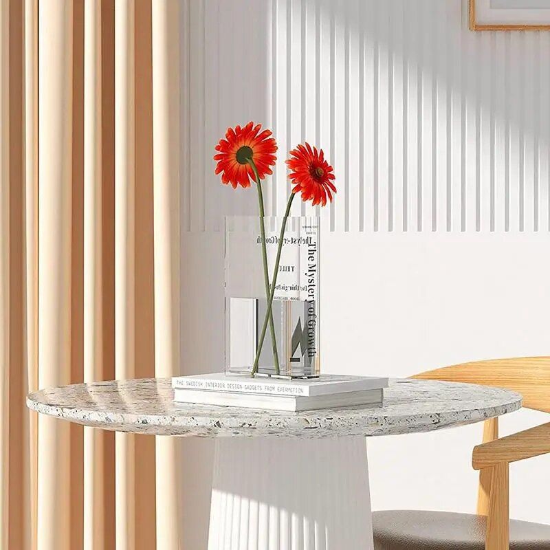acrylic book flower vase, view 4 - MRSLM
