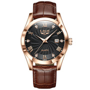 men's leather chronograph sport watch, view 8 - MRSLM
