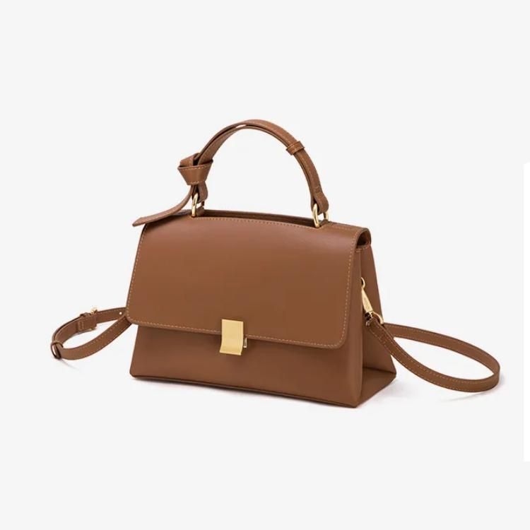 Bolsa de couro macio estilo satchel