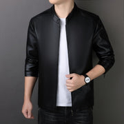 men's loose PU leather coat - MRSLM