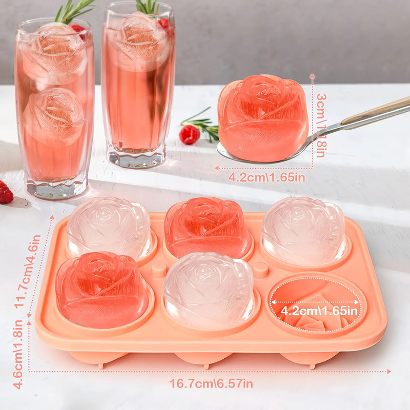 rose-shaped silicone ice cube tray with lid, view 5 - MRSLM