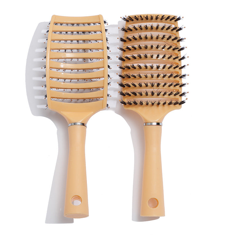 curly hair detangling brush, view 2 - MRSLM