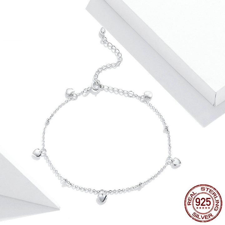 Simple Versatile Heart Plated Women's Bracelet