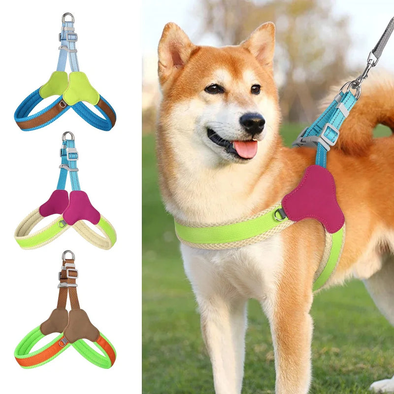 reflective mesh nylon dog harness, view 9 - MRSLM
