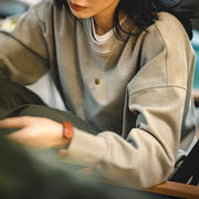 basic solid color loose hoodie, view 6 - MRSLM