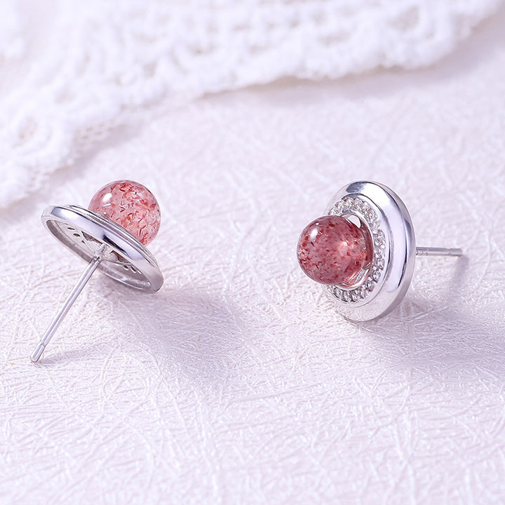 Liquid Sweet Earrings Strawberry Crystal