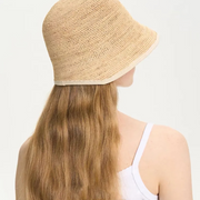 summer beach straw bucket hat, view 6 - MRSLM