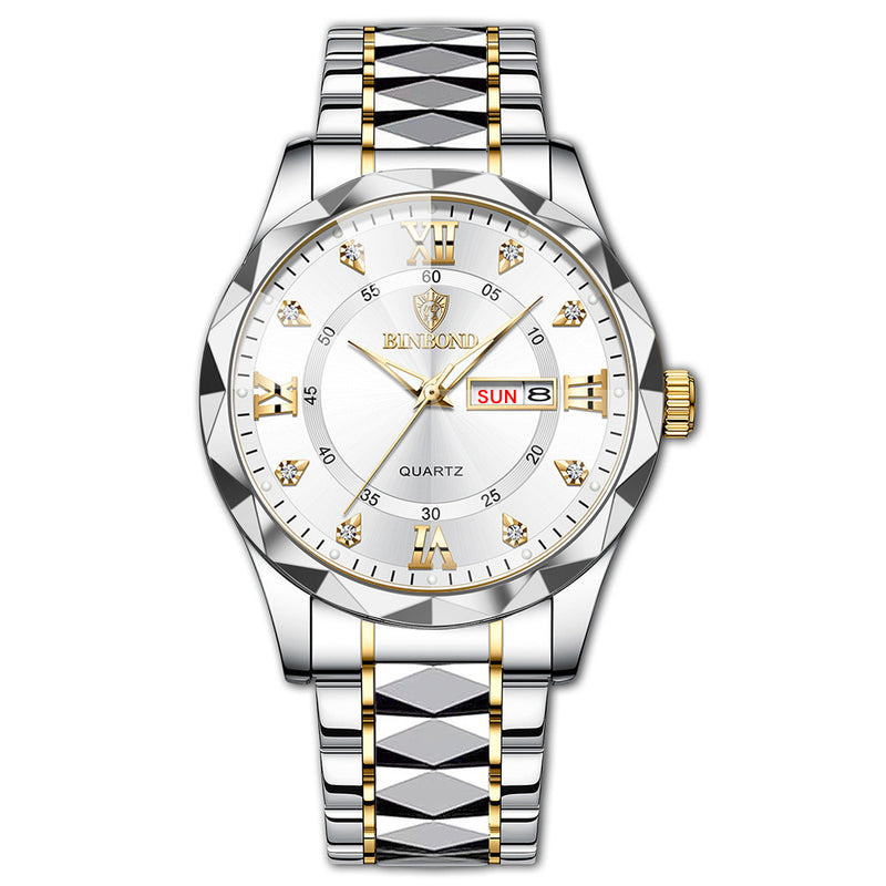 waterproof dual calendar watch, view 6 - MRSLM