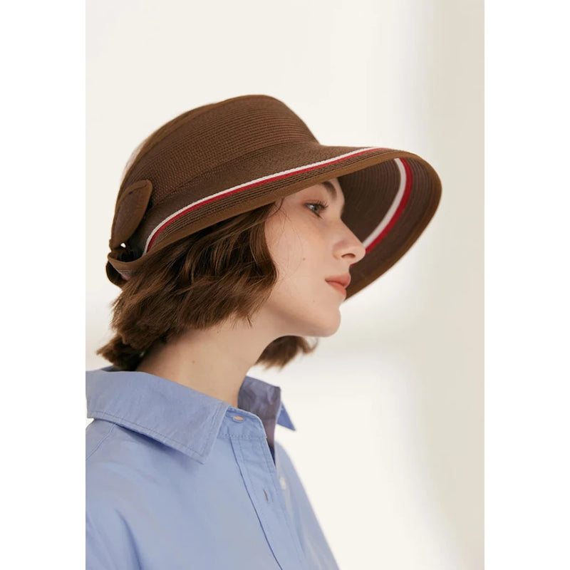 summer raffia visor cap, view 9 - MRSLM