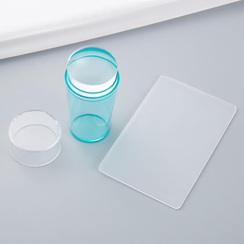 silicone nail art stamper set with scraper, view 11 - MRSLM