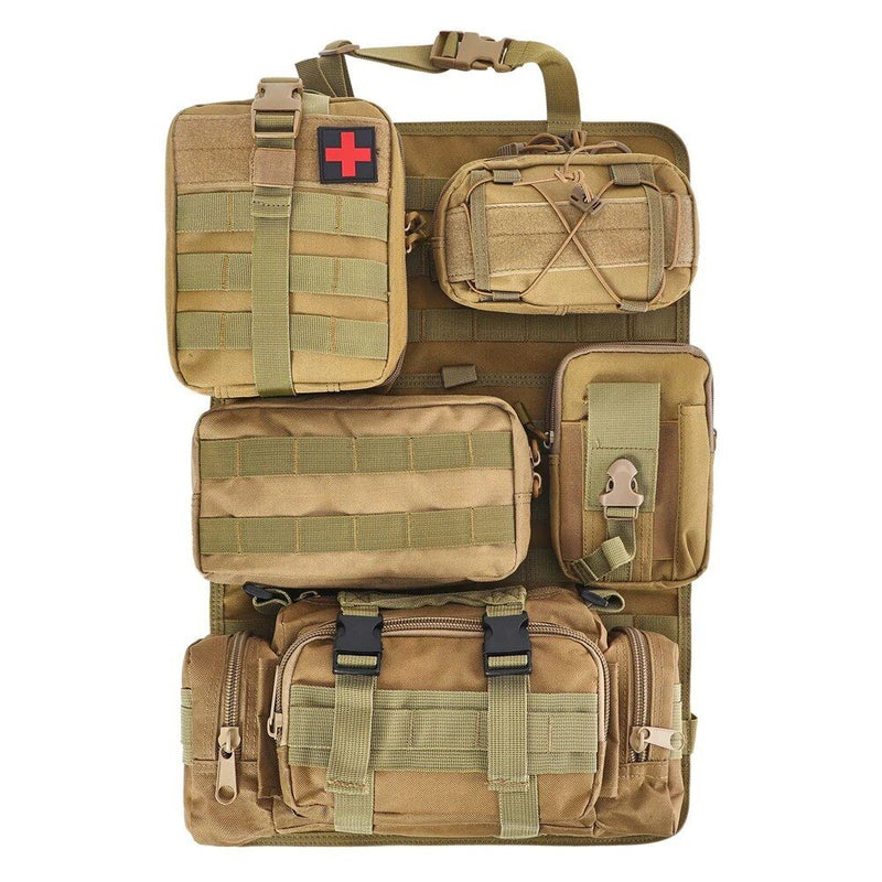 Tactical car seat organizer with Molle pouches, view 13 - MRSLM
