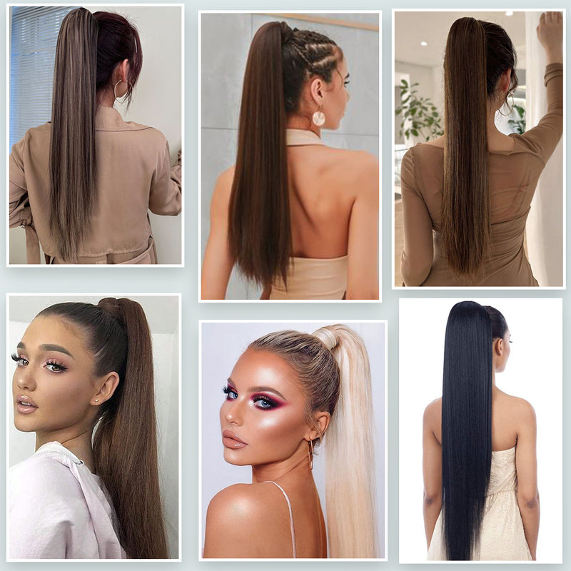 synthetic wrap around ponytail extensions, view 20 - MRSLM