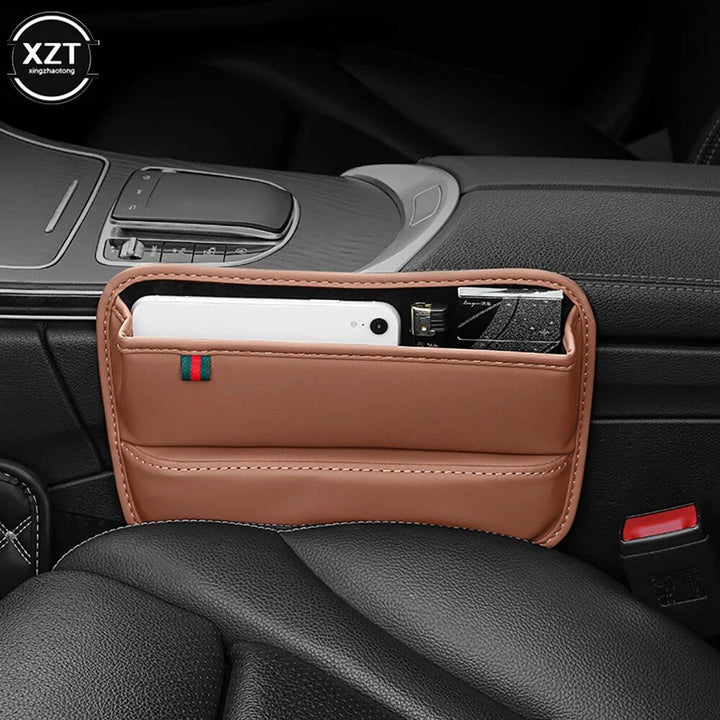 Luxury PU Leather Car Seat Gap Filler & Organizer