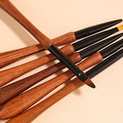 11-piece sandalwood handle nail art brush set, view 4 - MRSLM