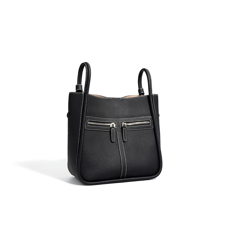 Genuine leather bucket bag, view 9 - MRSLM