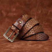 Thick cowhide leather belt, view 4 - MRSLM