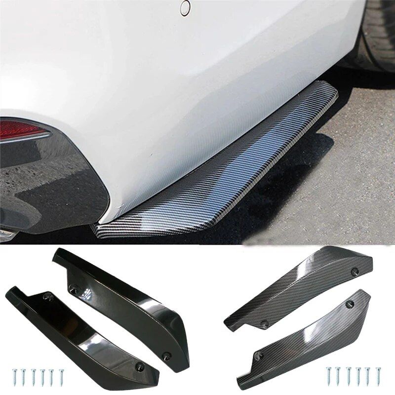 universal car bumper lip spoiler carbon fiber look, view 4 - MRSLM