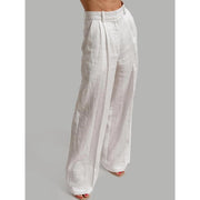 cotton linen summer vest and pants set, view 4 - MRSLM