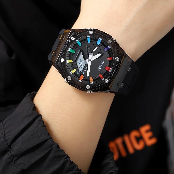 Led Light Electronic Waterproof Men Watch