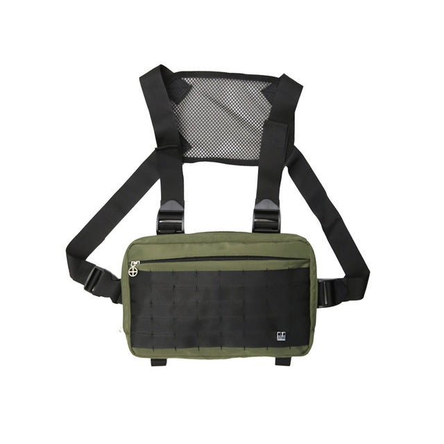 Men's nylon chest bag with zipper pocket, view 7 - MRSLM