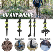 carbon fiber trekking poles, view 4 - MRSLM