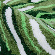 Monstera leaf tufted rug, view 7 - MRSLM