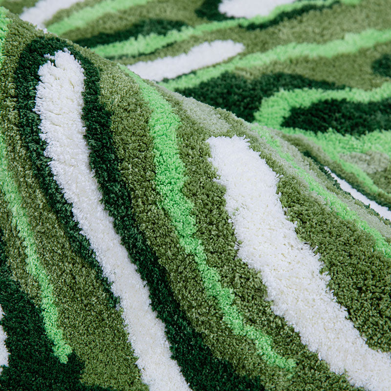 Monstera leaf tufted rug, view 7 - MRSLM
