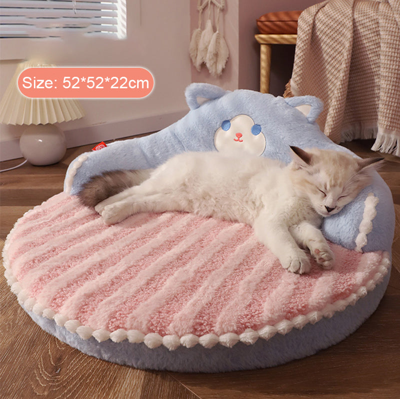 cozy bear-shaped cat sofa mat, view 2 - MRSLM